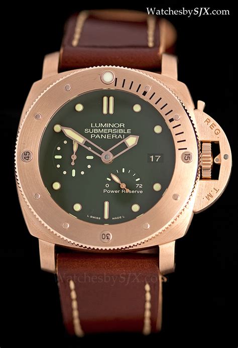 panerai luminor submersible gold|Panerai Luminor submersible for sale.